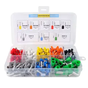 400pcs Ferrule Crimping Tool Kit, Professional Self-Adjustable Ratchet Wire Crimping Tool, Crimper Plier Set with Wire Terminals, Pliers Set