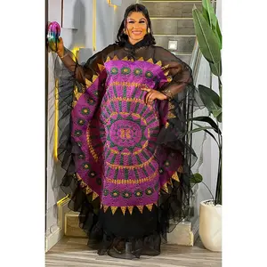 Colorful Brocade Ruffle Kaftan Dress: Wedding Party Cocktail Birthday Dinner