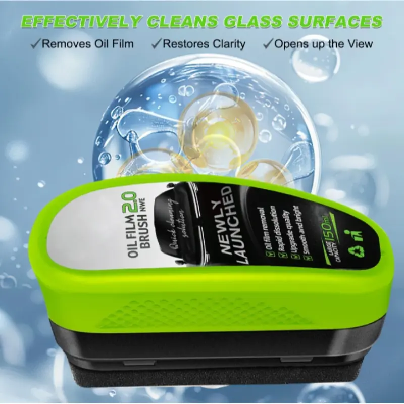 Oil-Free Car Glass Brush, Upgraded Version 2.0 Clear Vision Cleaner, Window Oil Film Cleaning Brush, Clearvision Car Windshield Tool