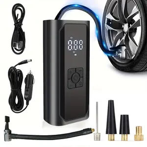 Tire Inflator Portable Air Compressor, 150PSI Portable Air Pump for Car Tires with 25000mAh Battery, 2X Faster Inflation Air Compressor with Digital Pressure Gauge for Car, Bike, Motorcycle, Ball