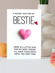 1pc Pocket Hug for My Bestie: A Heartfelt Gift for Your Female Friend, Including Pocket Hugs Full of Love, Full of Love and Warmth, Custom Message Card