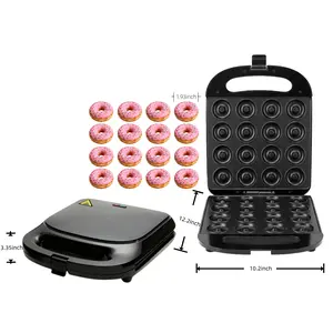 16 Hole Donut Maker Multifunctional Dual Heating Home Baking Machine, Multi-hole Mold, Dual Zone Heating, Donut Making Machine, Baking Lovers