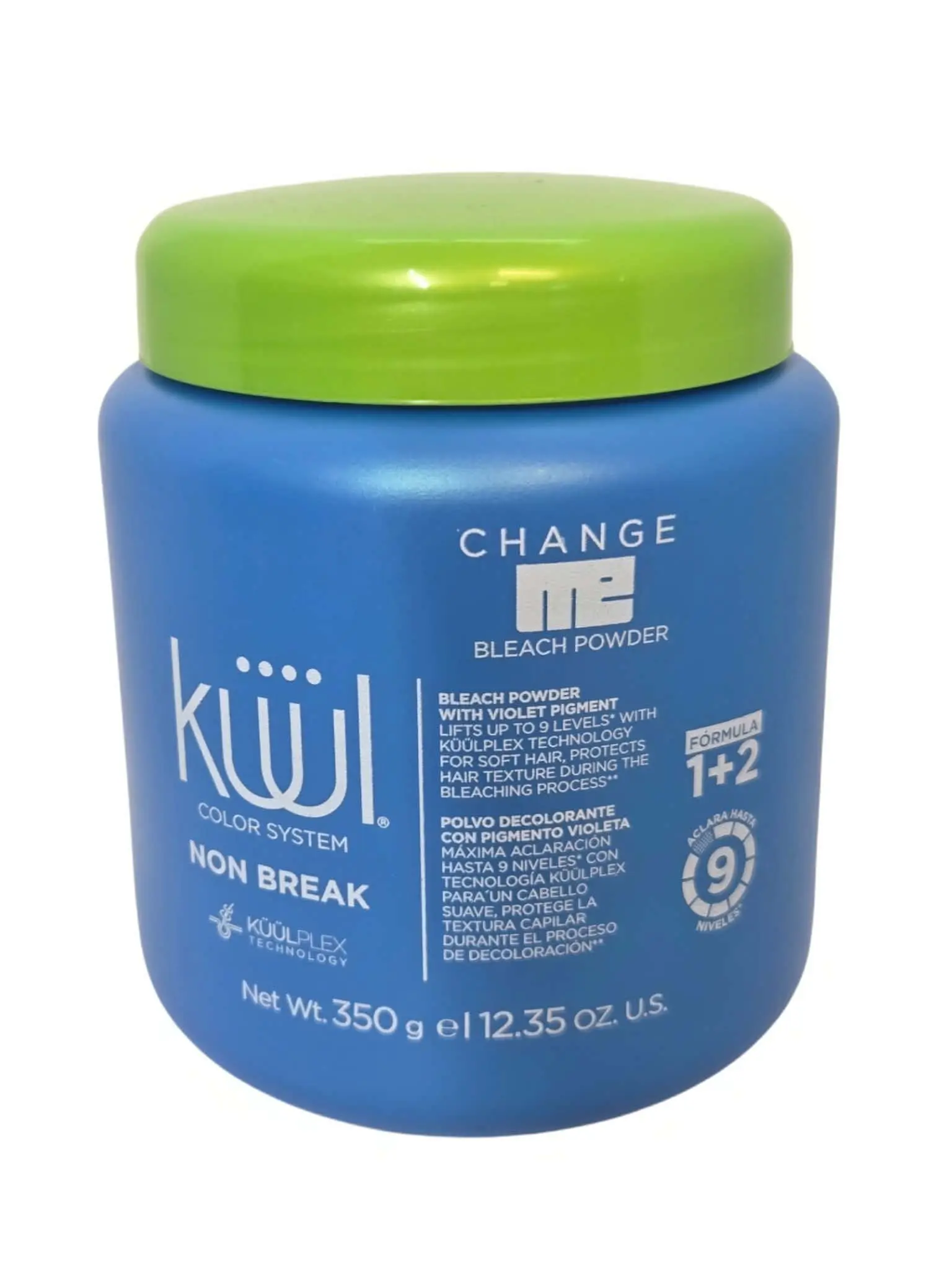 KUUL Color System Non-Break Cosmetic Bleach Powder Pack - 2-in-1 Hair Bleach, 9-Level Lightening, 12.35 oz U.S. Formula, Body-Safe Smooth Violet Treatment (1+2 Ratio), All Skin Types, Beauty & Personal Care, Body Care