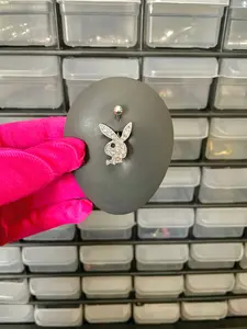 Silver Bunny Belly Ring