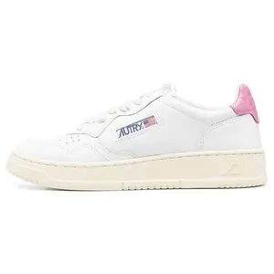 AUTRY Leather Lace-Up Round-Toe Low-Top Fashion Sneakers for Women in White Trending Shoes, House White Official Shoes to Get / Maison Mihara