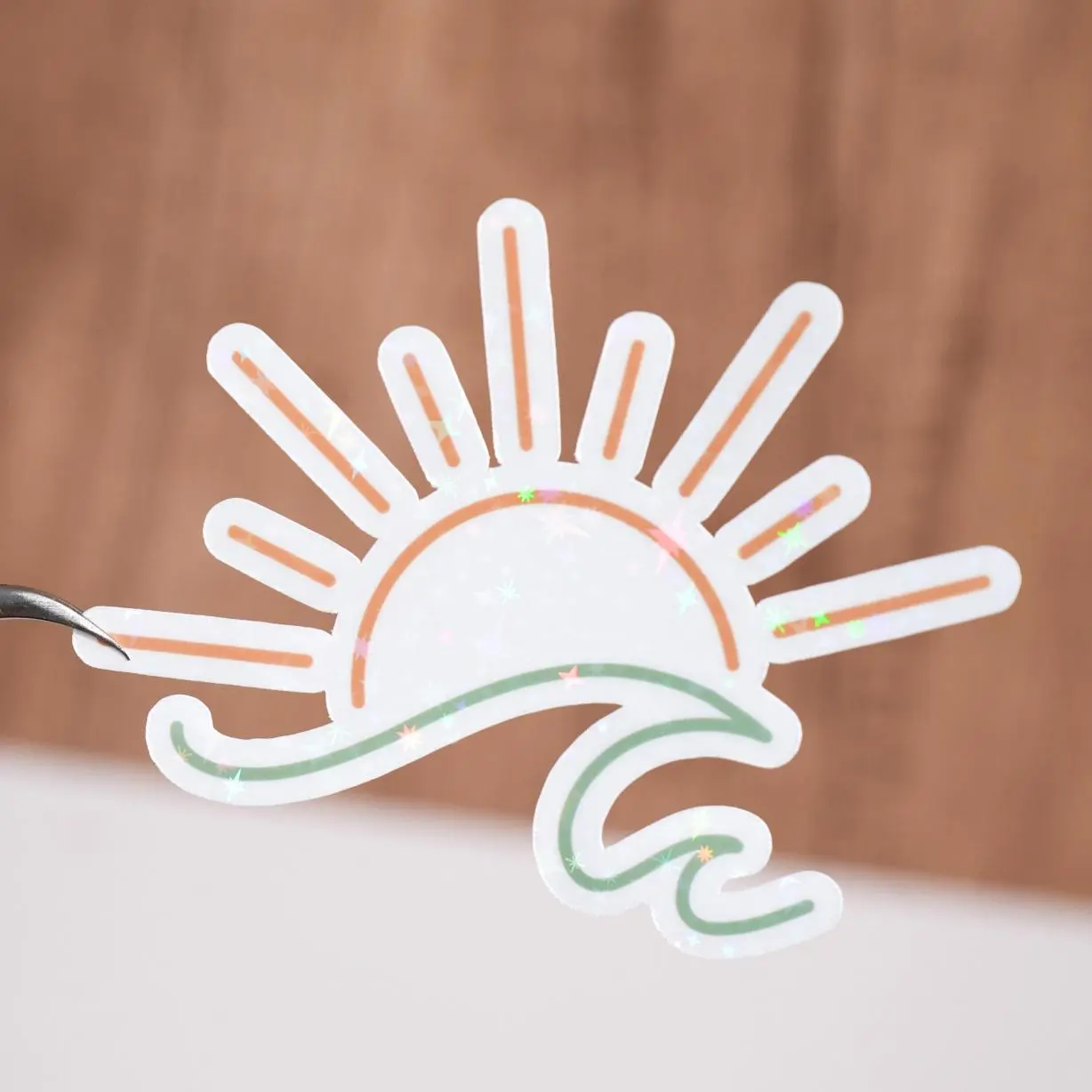 Ocean sticker, Ocean wave sunset sunrise, Sun and ocean decal, Waterproof, Sea life hawaii decoration, Gift for surfer, Aesthetic decor, Trendy Outfits, Stay Ahead of the Game, Looks Good, Feels Better