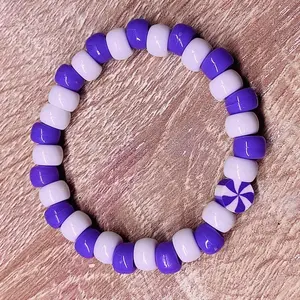 Love of Candy Beaded Bracelet - Candy Cane Cuties Design