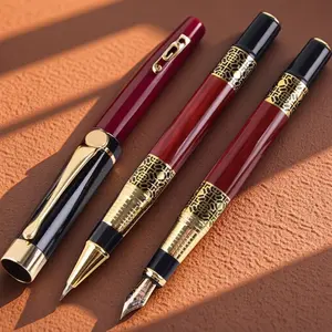 Vintage Classic Metal Business Pen Non-Slip Comfort Grip Signature Pen Office Meeting Student Exam Writing Tool Replaceable Refill Smooth Ink Pen Premium Durable Writing Pen Unique Pens