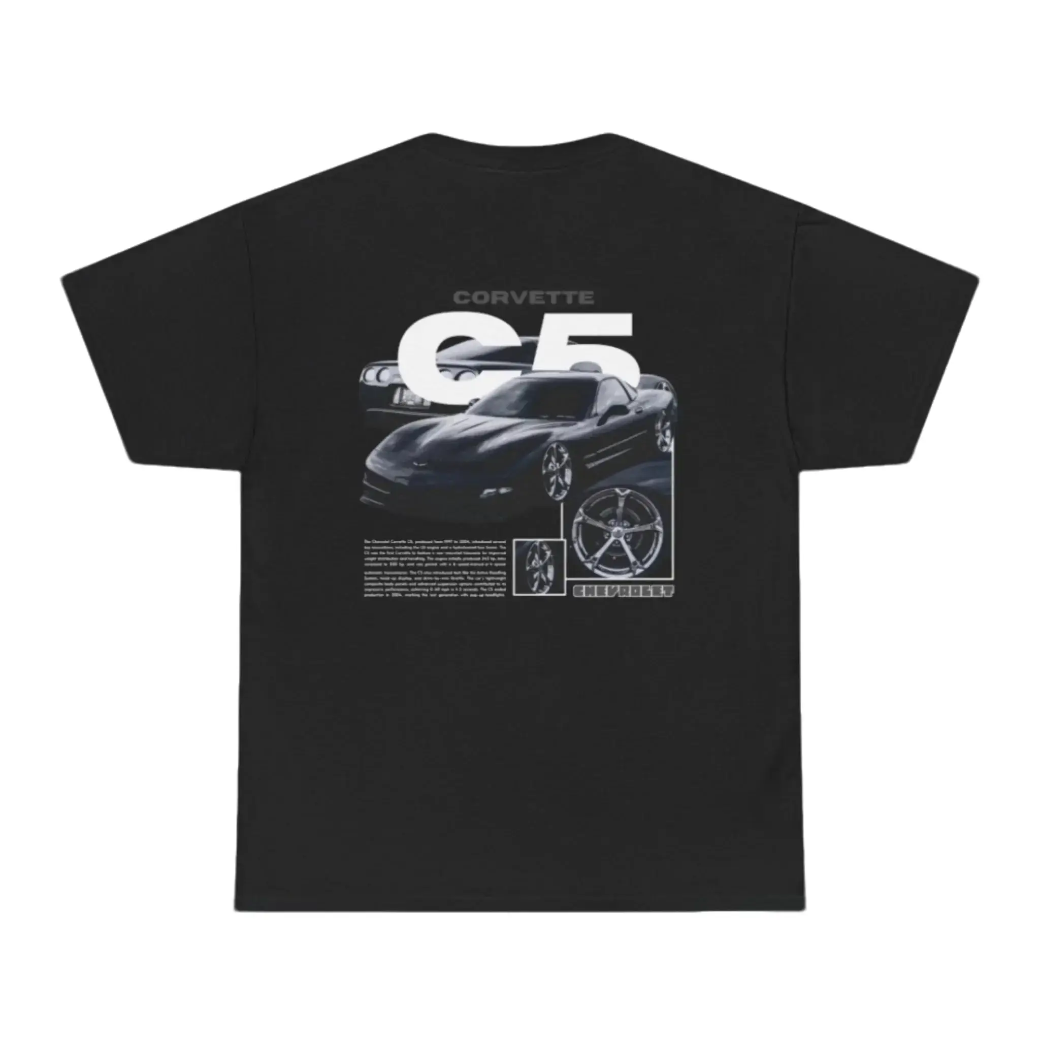 Corvette C5 Classic Sports Car Unisex T-Shirt Sweatshirt Hoodie 2 Sided, Car Enthusiast and Fans Gift