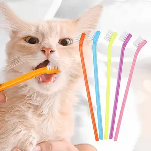 1Pc dog toothbrush pet toothbrush independent single head hard bristle brush cat teeth cleaning puppy dog teeth brushing cat teeth cleaning