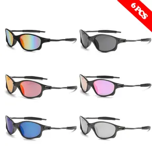 6 Pairs TR90 Polarized HD Eyewear – UV400 Square Frame Glasses for Unisex Sports and Everyday Wear, Suitable for Men & Women