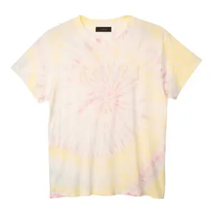 Amiri Core Logo Short Sleeve Tee Shirt Tie Dye White Multi Pre-Owned