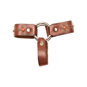 Frye Womens Removable Star Stone Harness  - Brown