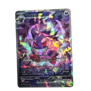Gengar and Kirby Crossover Genkirby Kirbygar Cursed Illustration Art Card Edge to Edge Fractal Glass Holographic Finish and Standard English Back