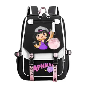 Aphmau (9) Cartoon Print Backpack for Boys & Girls, Teen Student School Bag, Large Capacity Backpack,  Water-Resistant Durable Design, Multi-Pocket Organizer, Perfect Birthday & Holiday Gift 11.4” × 18.1”