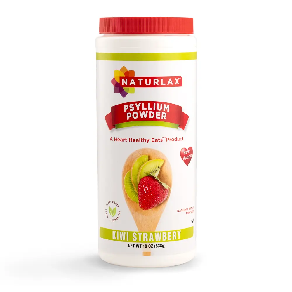 Kiwi Strawberry Flavored Psyllium Husk Powder - Sugar-Free Natural Fiber for Gut Health - Naturlax