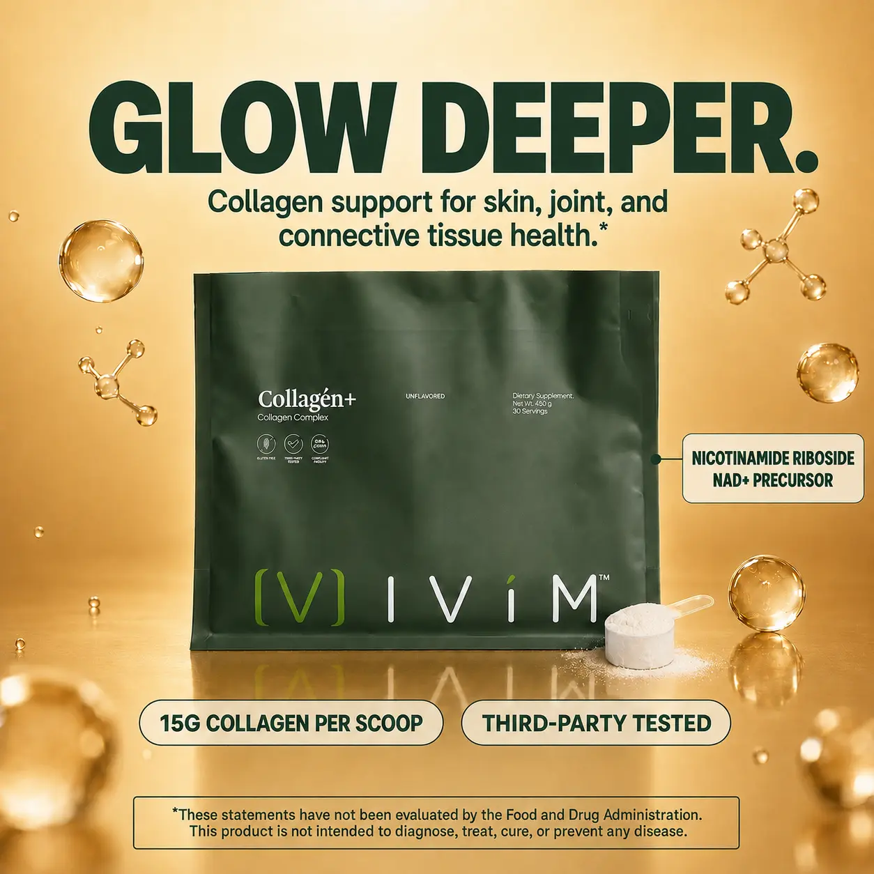 Ivim Health Bovine Collagen Peptides Powder - Dietary Supplement for Skin Care, Joint Health, Tissue Support & Joint & Skin Nutrition Vitamins Supplements, Healthcare, Edible
