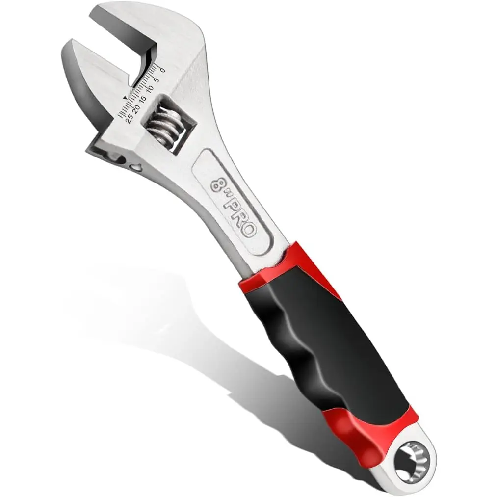 Adjustable Wrench 8 Inch Professional Cr-V Forged With Anti-Slip Grip Wrenches Set Small Crescent Style Hand tools