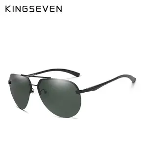 KINGSEVEN Brand 2025 Design Aluminum Pilot Polarized Men's Vintage Metal Frame Driving Sunglasses N-7413