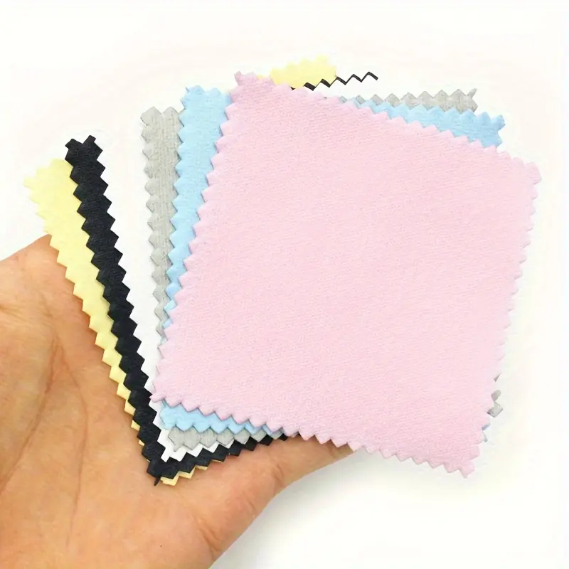 10pcs Double Sided Mirror Cloth, Jewelry Maintenance and Wiping with Silver Cloth, Polishing Cleaning Cloth
