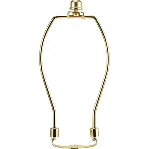 1 Set Lamp Harp Holder 7 Inch Lamp Shade Holder Heavy Duty Lamp Shade Bracket Lampshade Harp with Light Base and Solid Lamp Finial (Gold)
