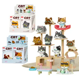 6PCS Cartoon Cat & Dog Pet Figures Building Blocks Set,Cute Cat Dog Micro Building Blocks Animal Model Kit for Kids Adults,Cute Mini Particle Cat & Dog Building Blocks, Fun for Kids & Adults, Decor & Gift Idea, Perfect Time Killer