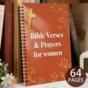 Christian Spiritual Diary, Prayer Journal, Gratitude Record Book, 64 Pages, Ideal Faith Gift for Men and Women, Daily Prayers