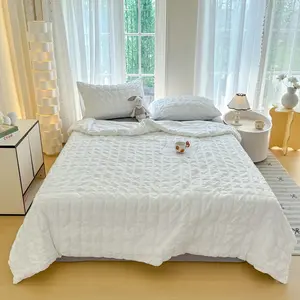 Skin-Friendly Bubble Mesh Blanket, Natural Softness, Good Moisture Absorption, Lightweight and Fluffy, All-Season Use