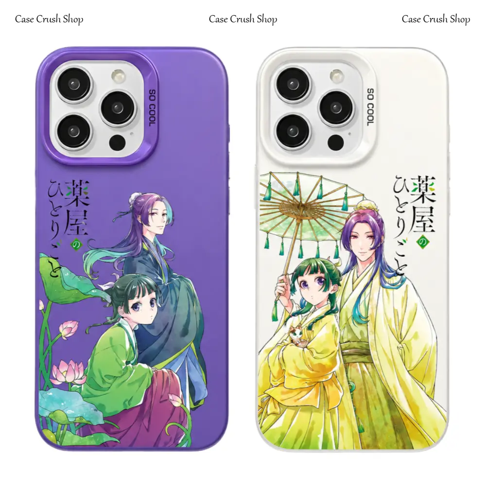 Anime the Apothecary Diaries Phone Cases For iPhone 17 16 15 14 13 12 Promax Pro Air Plus White Purple IMD Matte Shockproof Cover Protection Gifts For Christmas Halloween Birthday