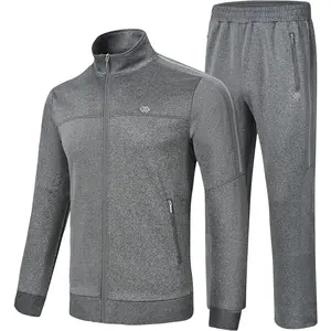 MoFiz Men's Tracksuits Set Full Zip Running Sweatsuit For Men Long Sleeve Casual 2 Piece Outfits Jogging Suits Striped