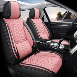 Premium Nappa Leather Car Seat Covers - Universal Fit for SUV/Sedan/Truck, Waterproof & Breathable
