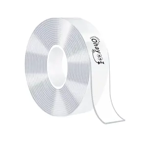 Home FurnishingsOhayooz® Extra Strong Double Sided Tape Heavy Duty Removable 10FT, Clear Sticky Nano Adhesive Wall Tape For Hanging Picture, Poster, Carpet, Photo Deco