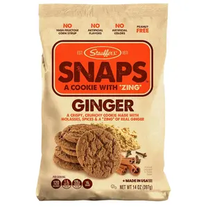STAUFFERS Ginger SNAPS Cookies - 14oz Bag - Ginger Flavored Cookies with No High Fructose Corn Syrup, Artificial Flavors or Colors