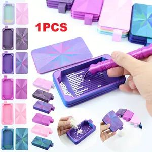 1pcs Colorful New Diamond Painting Tray with Lid, Storage Tray Design, Accessories & Tools, Diamond Art Tools, Suitable for 5D Diamond Painting Set