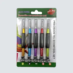 5-in-1 Screwdriver Set for Electronics, Phones, Computers, Tablets, Watches, and Eyewear Repair Aluminum Bits: Phillips, Flathead, and Allen