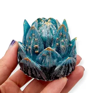 EMF Electromagnetic Shield Orgonite lotus flower by SolyOrgon Decor Ornaments spiritual protection intuitive crystal crystal ornament