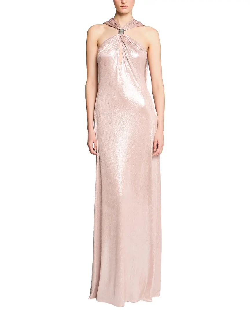 Halston Sofie Metallic Jersey Gown