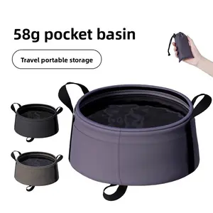 Portable Folding Basin, Collapsible Washing Bowl for Travel & Camping, Outdoor Water Bucket & Sink