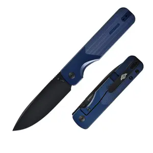 OKNIFE Duron Folding Pocket Chef Knife with O-Aluminum Handle | Nitro-V Steel Drop Point Blade | PVD Coating, Versatile Tools, Survival Equipment
