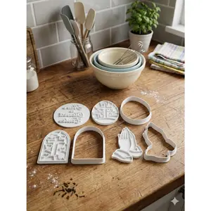 Easter Cookie Cutter Set with Embossing Plates