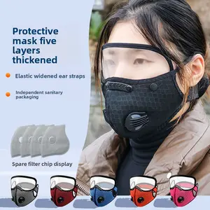 Sports outdoor masks, running electric bicycle masks, dustproof, windproof and smog-proof masks with breathing valve doors