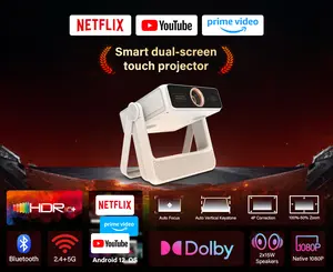 Projector 4K with Touch Screen, 800 ANSI Lumens, Auto Focus, Trapezoidal Correction, Dolby Audio, Wi-Fi 6 & Bluetooth 5.0 for Home Cinema, Gaming, Camping, HDMI