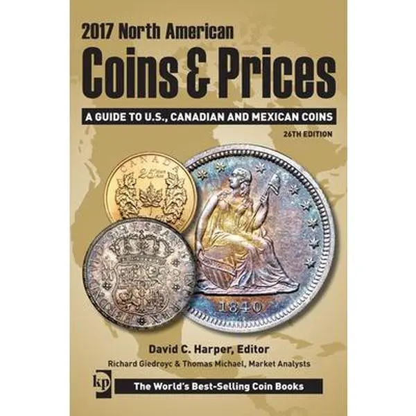 USED Book - 2017 North American Coins & Prices: A Guide to U.S., Canadian and Mexican Coins (Paperback) - english