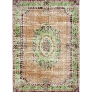 798 - Vintage Handwoven Wool Turkish Carpet