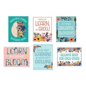 16" x 20 3/4" Growing Minds Motivational Message Wall Posters Set - 6 Pc.