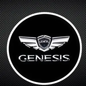 2 Pcs Genesis Car Door Lights, Car Decorative Light, Door Logo Projector Welcome Light, LED Projector Car Door Welcome Light, Personalized Door Projection Light （Batteries Not Included）