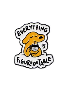 Coffee Dog Puppy & English Quote Brooch, Unique Zinc Alloy Badge, Personalized Accessory for Men Women, Men Accessories, Perfect Gift for Friends Colleagues