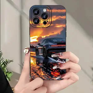 Hot-selling Creative Cool Sports Car Pattern Phone Case, Suitable for iPhone 16/15/14/13/12/11/XS/XR/X/7/8 Plus/Pro/Max/Mini - Creative Fashion Design, Suitable for Both Men and Women, Gift for Friends, Family, Boyfriend, Girlfriend