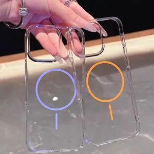 Ultra-Thin Magnetic Ring High-Definition Transparent Case for iPhone 17/16/15/14/13 Pro, iPhone 16 Pro Max/16E Simple Premium Clear Protective Cover, Casing