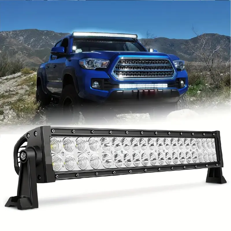 22 in Aluminum Alloy LED Light Bar for Trucks, 156W Dual-Row Flood-Spot Combo Driving Light with 4500lm Brightness, Effective Heat Dissipation, Upgraded Polycarbonate Lens, 2 m Offroad Lighting System, ATV Accessories